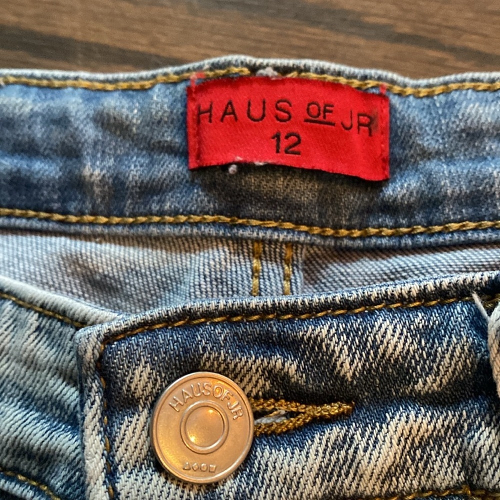 Haus of Jr distressed denim jeans size 12 - Picture 4 of 6